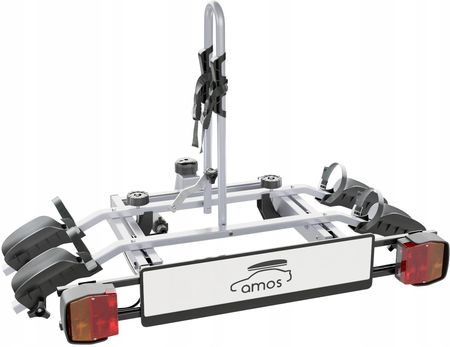Amos Bagażnik Rowerowy Platforma Na Hak 2 Rowery Tytan 7 Pin 75Kg Odchylany - zdjęcie 3