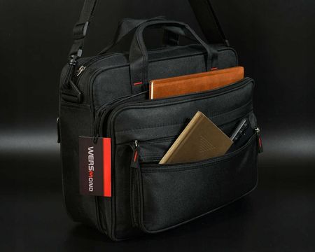 Torba Męska na dokumenty Teczka na ramię do pracy lekka z paskiem - zdjęcie 3