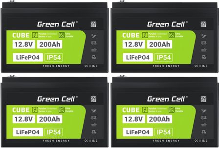 Zestaw: 4 x akumulator Green Cell LiFePO4 12,8V 200Ah + balanser do zestawu akumulatorów 48V - zdjęcie 5