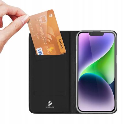 Etui z klapką i portfelem Dux Ducis Skin Pro do iPhone 15 czarne - zdjęcie 6