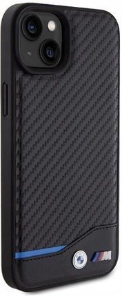 Bmw Plecki Etui Leather Carbon Do Iphone 15 Plus Czarne - zdjęcie 4