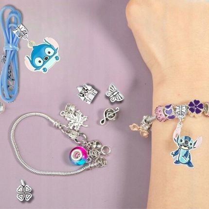 Zestaw Koralików Bransoletek Biżuterii Elementy Stitch Lilo Stich Pandora - zdjęcie 6