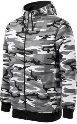 Męska bluza CAMO ZIPPER z kieszeniami kangurka - zdjęcie 2
