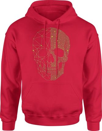 Złoty Nadruk Glamour Męska bluza z kapturem (XL, Granatowy) - zdjęcie 2
