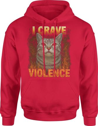 I Crave Violence Męska bluza z kapturem (3XL, Czarny) - zdjęcie 2