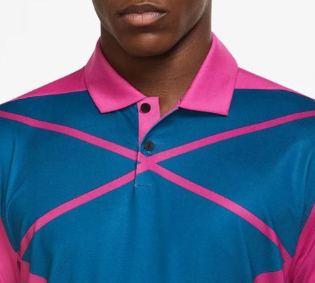 Nike Koszulka Vapor Argyle Print Polo Golf Dh0609-621 R. S - zdjęcie 4