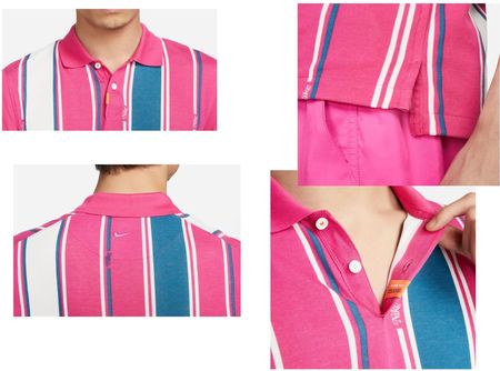 Nike Koszulka Polo Df Paski Rosa Slim Dh0708621 L - zdjęcie 2