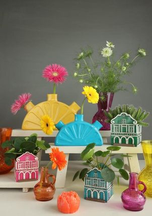 Ideas 4 Seasons Osłonka Donica Ceramika Ozdobny Domek Pomarańcz 18621 - zdjęcie 4