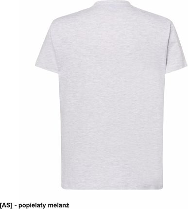 T-shirt JHK TSRA 150 - męski z krótkim rękawem wzmocniony lycrą ściągacz, 100% bawełna, 155-160g - srebrny S - zdjęcie 2