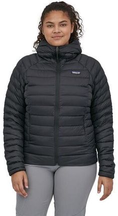 Kurtka puchowa damska Down Sweater Hoody Black (M) - zdjęcie 6