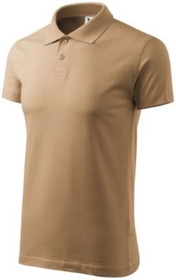 KOSZULKA POLO SINGLE J. męska T-SHIRT BAWEŁNA Piaskowy - zdjęcie 2