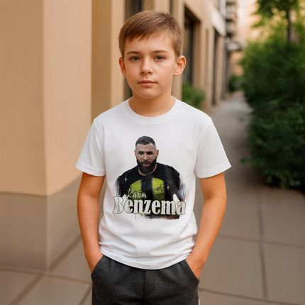 Koszulka biała dziecięca Karim Benzema dla kibiców Al-Ittihad r. 128 - zdjęcie 5