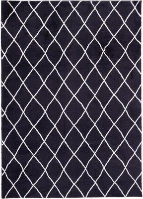Zdjęcie Multidecor Dywan Wewnętrzny Loren Print 80X150Cm Czarny Kratka - Rybnik
