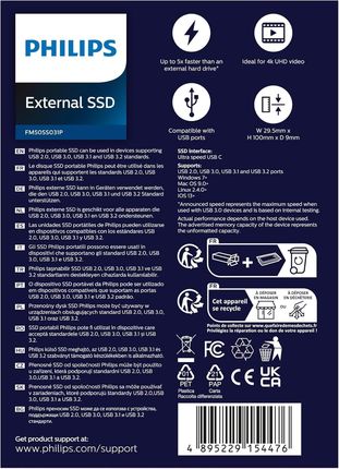 Philips FM50SS031P/00 500GB Ultra Speed Dysk zewnętrzny SSD - zdjęcie 3