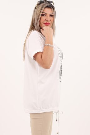 Bluzka Bawełniana Tshirt Oversize Na Lato Do Pracy Luźna Duże Rozmiary - zdjęcie 2
