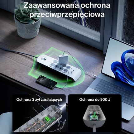 Belkin 900J, 8 gniazd 2m (BSV804VF2MV2) - zdjęcie 5