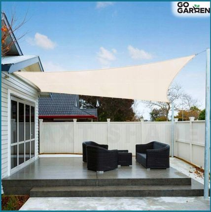 Gogarden Żagiel Do Ogrodu Przeciwsłoneczny Biały Zacieniacz Materiał Uv Daszek 2X4M - zdjęcie 2