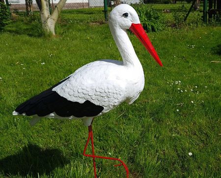 Bez Marki Bocian Ogrodowy Duży H: 88Cm Figura Ozdobna Ogrodowa Do Ogrodu 1825369785 - zdjęcie 3