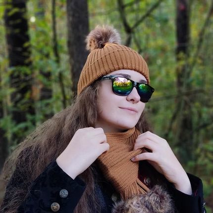 CZAPKA damska ZIMOWA z pomponem CIEPŁA BEANIE - zdjęcie 2