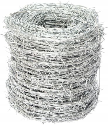 Drewmet Drut Kolczasty Ocynkowany Dwużyłowy 2,5mm Kłębek 150M Ostry Zasiek Pola Sad - zdjęcie 2