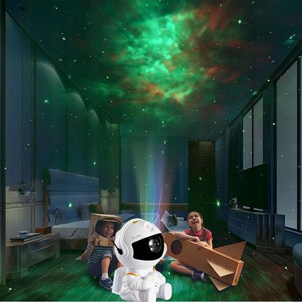Blow Projektor Gwiazd Astronauta Lampka Nocna Dla Dzieci Rzutnik Laserowy Pilot - zdjęcie 2