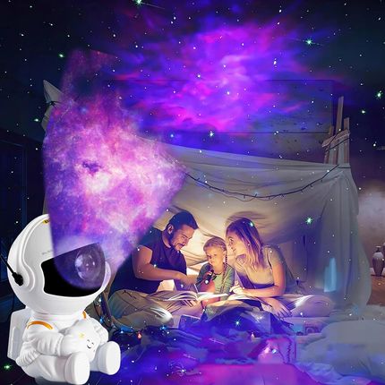 Blow Projektor Gwiazd Astronauta Lampka Nocna Dla Dzieci Rzutnik Laserowy Pilot - zdjęcie 5