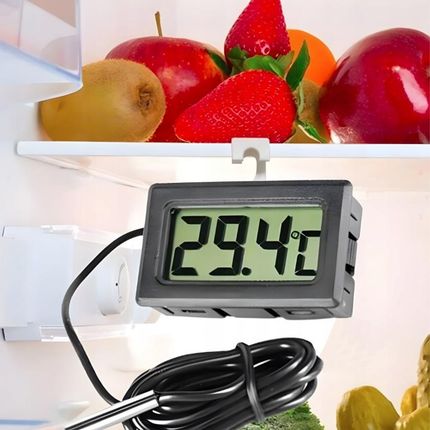 Geko Precyzyjny Termometr Elektroniczny Cyfrowy Z Sondą Obudowa Stojak 1809510240 - zdjęcie 2