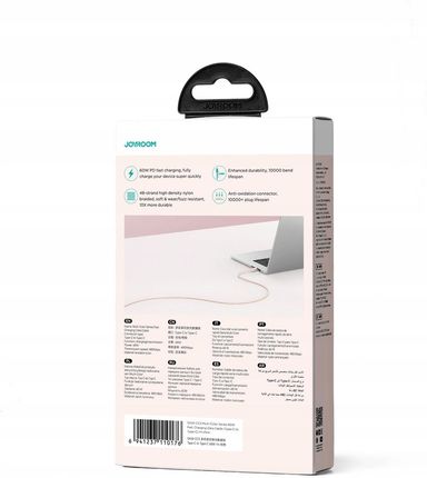 Joyroom Multi Color Series S A34 Usb C Pd 60W 1M Różowy - zdjęcie 3