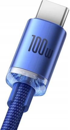 Baseus Crystal Shine Series Usb Typ C 100W 2M Niebieski - zdjęcie 5