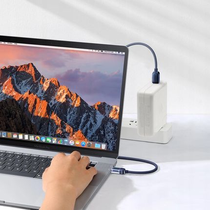 Joyroom A4 Usb C 100W 1 2M Z Wyświetlaczem Niebieski - zdjęcie 4