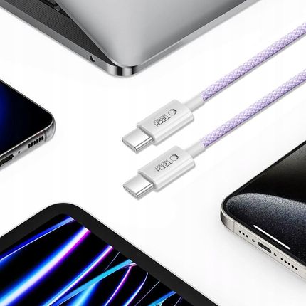 Tech Protect Ultraboost Lite Usb C Pd60W/3A 2M Fioletowy - zdjęcie 2