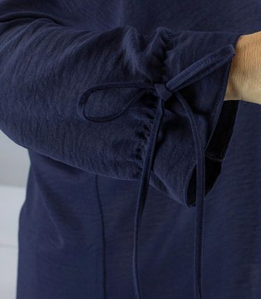 Elegancka koszula tunika oversize z wiązaniami na rękawach SOPHIE - zdjęcie 3