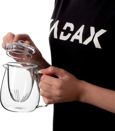 Kadax Dzbanek Szklany Do Herbaty 600ml Zaparzacz Ziół Wkład Z Zaparzaczem (K8979) - zdjęcie 6