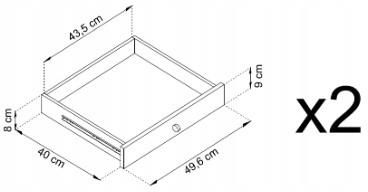 Dmk Konsola Nowoczesna Granatowa 103Cm Czarny Stelaż Minimalistyczny Design (Mt104Mgcz) - zdjęcie 2