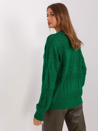 Sweter Ciemny zielony - zdjęcie 3