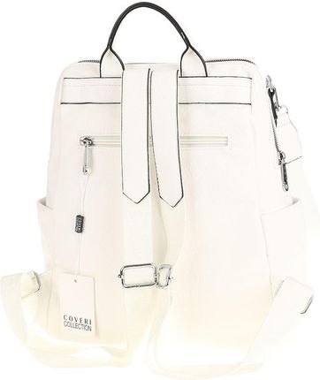 Coveri Collection Włoska Torebka Damska Teczka Pecak 2w1 CC80343 White - zdjęcie 3