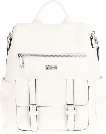 Coveri Collection Włoska Torebka Damska Teczka Pecak 2w1 CC80343 White - zdjęcie 2