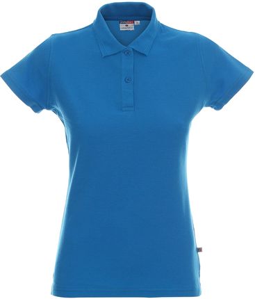 Koszulka damska polo Promostars Ladies' Cotton 42195, niebieska - zdjęcie 3