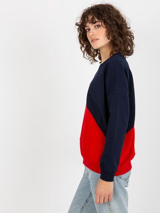 Bluza Granatowo-czerwony - zdjęcie 3
