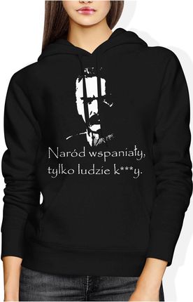 Józef Piłsudski Naród Wspaniały Damska bluza z kapturem (L, Czerwony) - zdjęcie 2