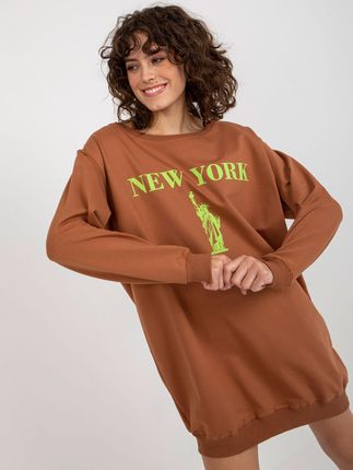 Bluza Brązowo-zielony - zdjęcie 3