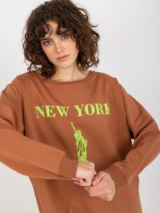 Bluza Brązowo-zielony - zdjęcie 2