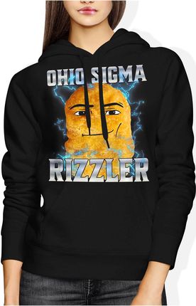 Ohio Sigma Rizzler Chicken Nugget Damska bluza z kapturem (M, Czerwony) - zdjęcie 2