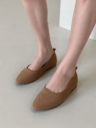 Baleriny CityMesh Khaki BEŻOWE LEKKIE 40 - zdjęcie 2