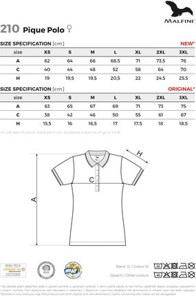 KOSZULKA PIQUE POLO DAMSKA MALFINI 210 BAWEŁNIANA T-SHIRT pomarańcz - zdjęcie 3