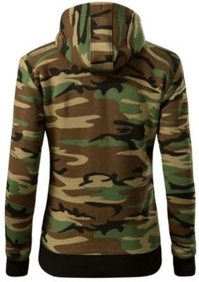 Bluza CAMO ZIPPER dla kobiet, z miękkiej mieszanki bawełny i poliestru - zdjęcie 2