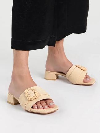 Klapki Eleganca Khaki 38 - zdjęcie 3