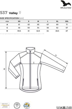 Kurtka Damska 3-warstwowa Membrana TPU Valley softshell czarny - zdjęcie 2