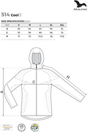 Oddychająca Damska Kurtka 3-Warstwowa Membrana TPU Softshell COOL - zdjęcie 4