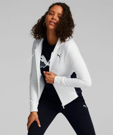 3115B Bluza Damska Puma Bawełniana rozpinana z kapturem Biała L - zdjęcie 3